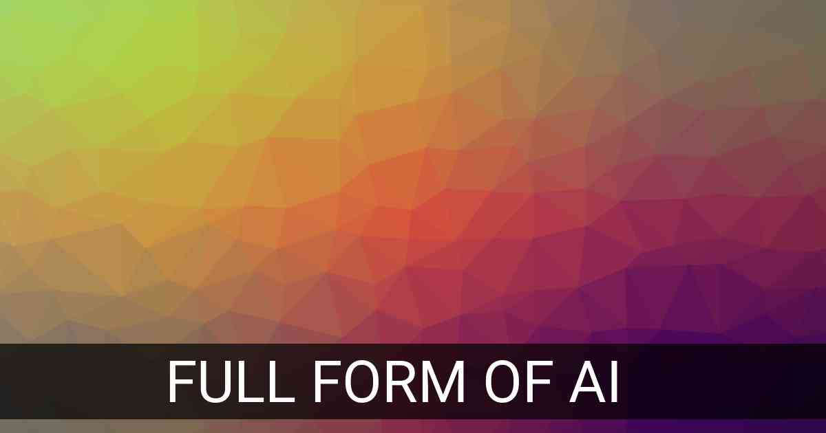 Full Form of AI in IT