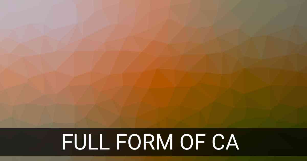 Full Form of CA in Exam