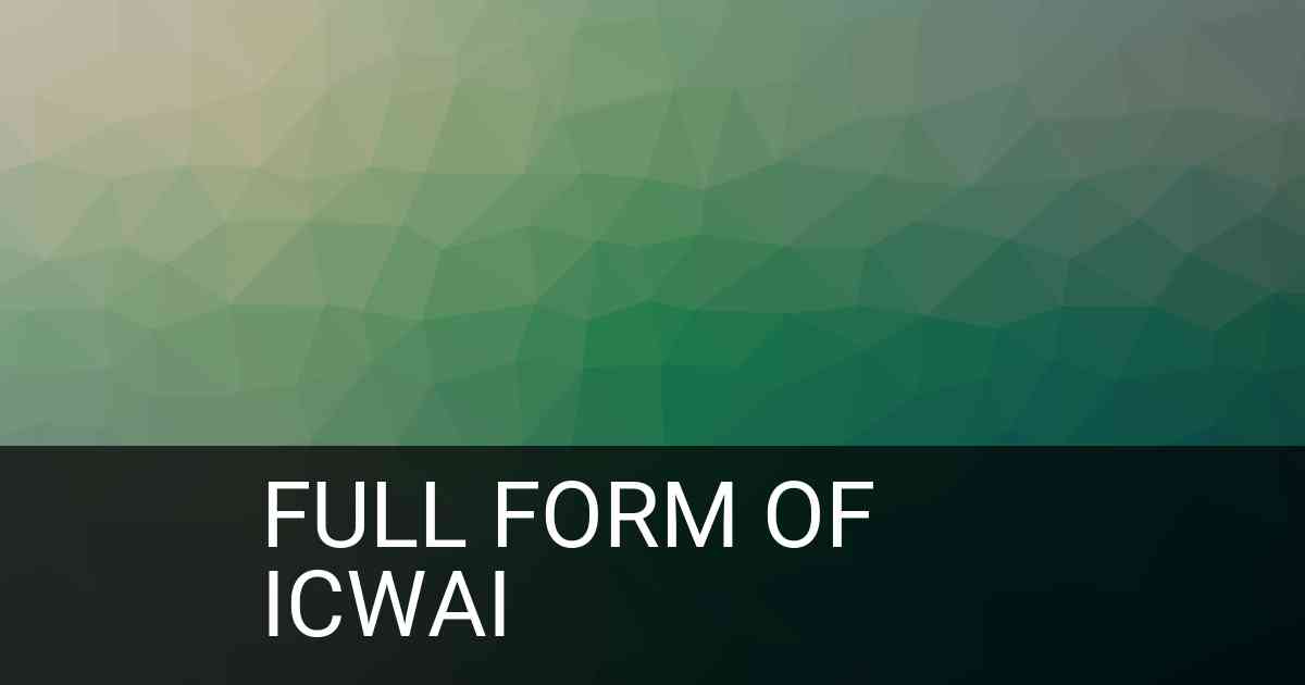 Full Form of ICWAI in Finance