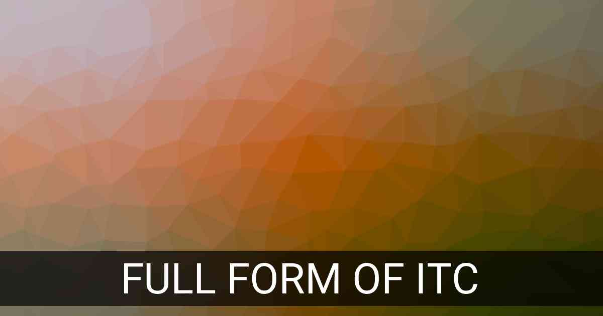 Full Form of ITC in Organisation