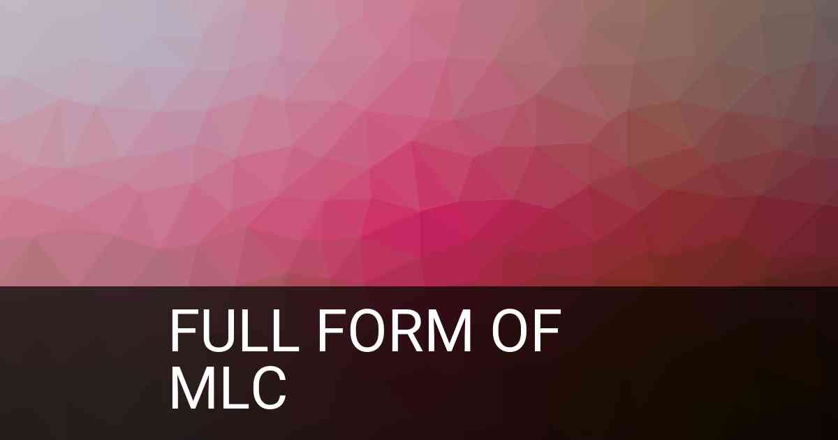 Full Form of MLC in Politics