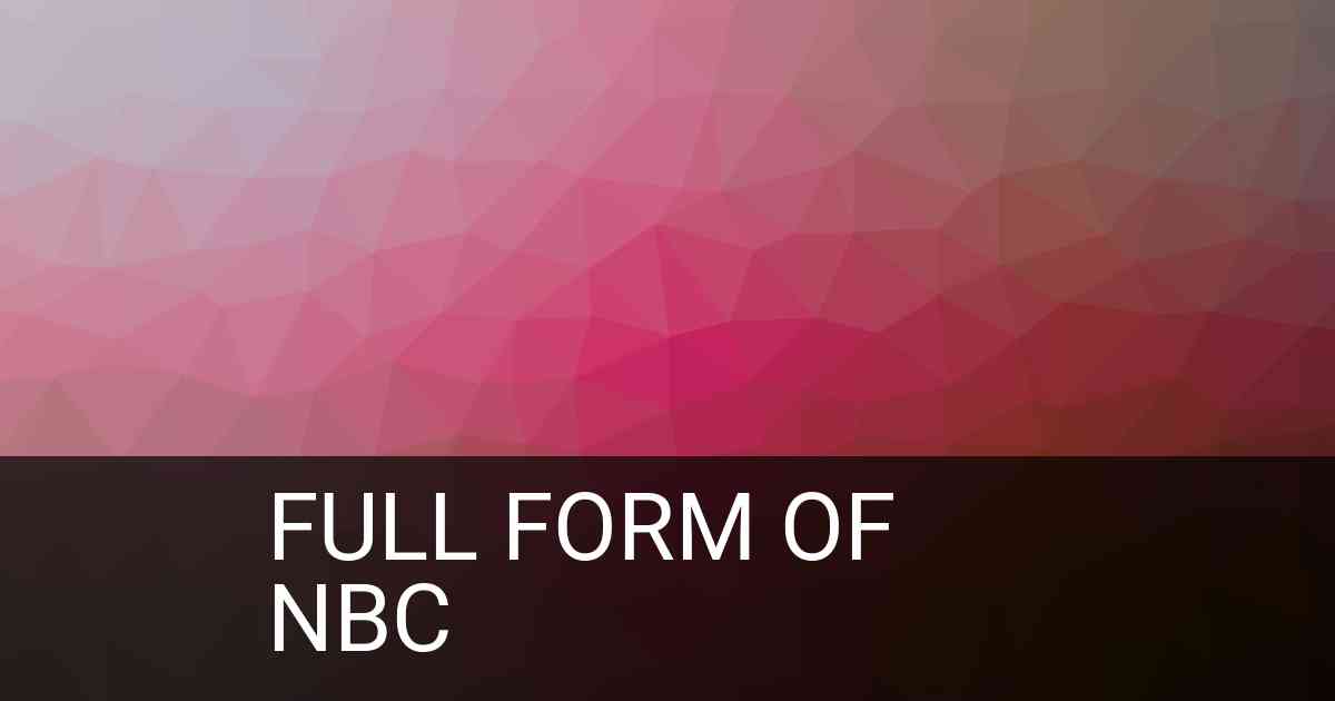 Full Form of NBC in Banking
