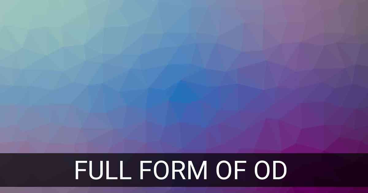 Full Form of OD in Banking