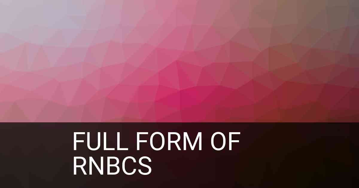 Full Form of RNBCs in Banking
