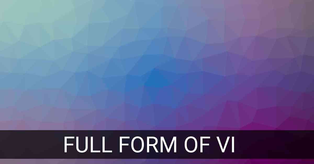 Full Form of VI in Telecom