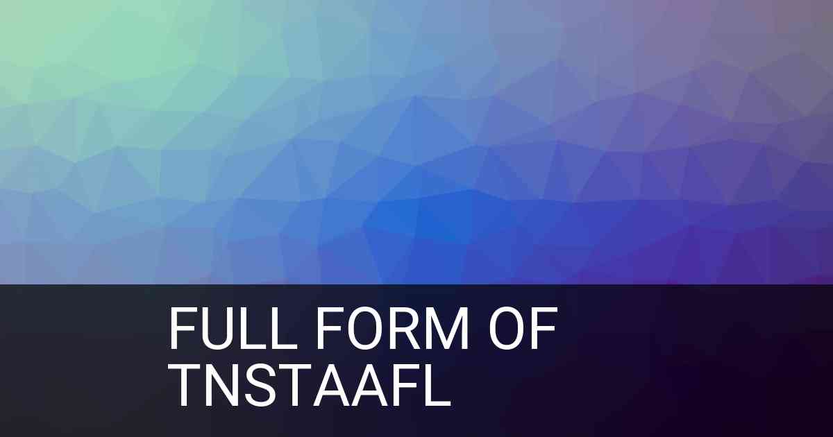 Full Form of tnstaafl in Social Media