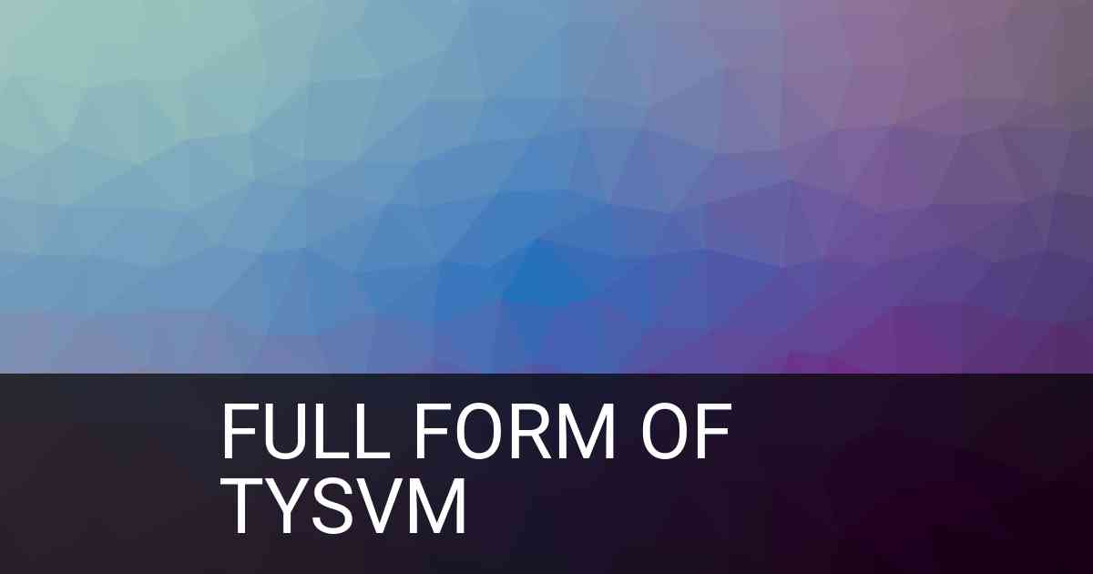 Full Form of tysvm in Social Media
