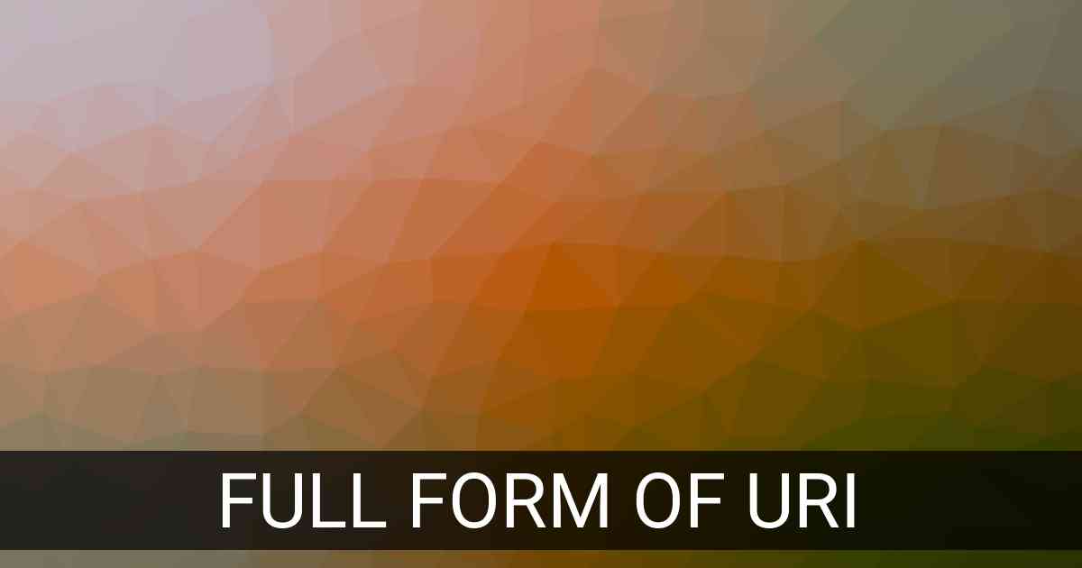 Full Form of uri in IT