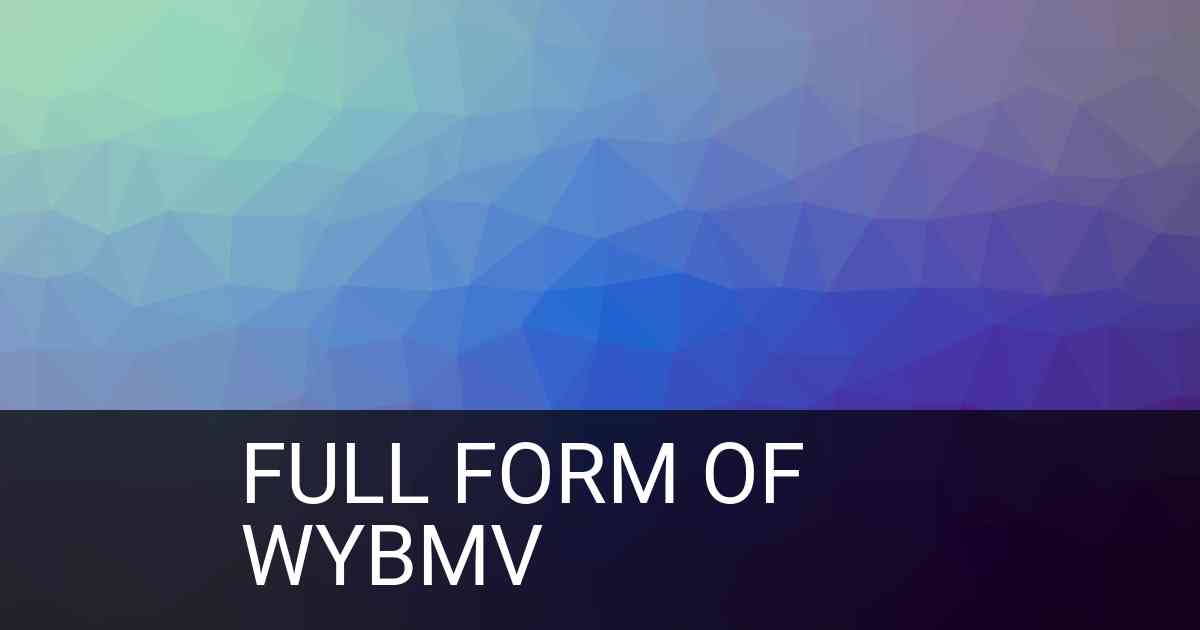 Full Form of wybmv in Social Media